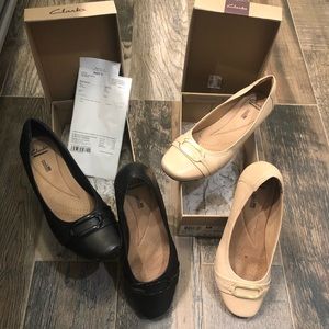 Bundle Clarks Blanche Rosa cushion flats